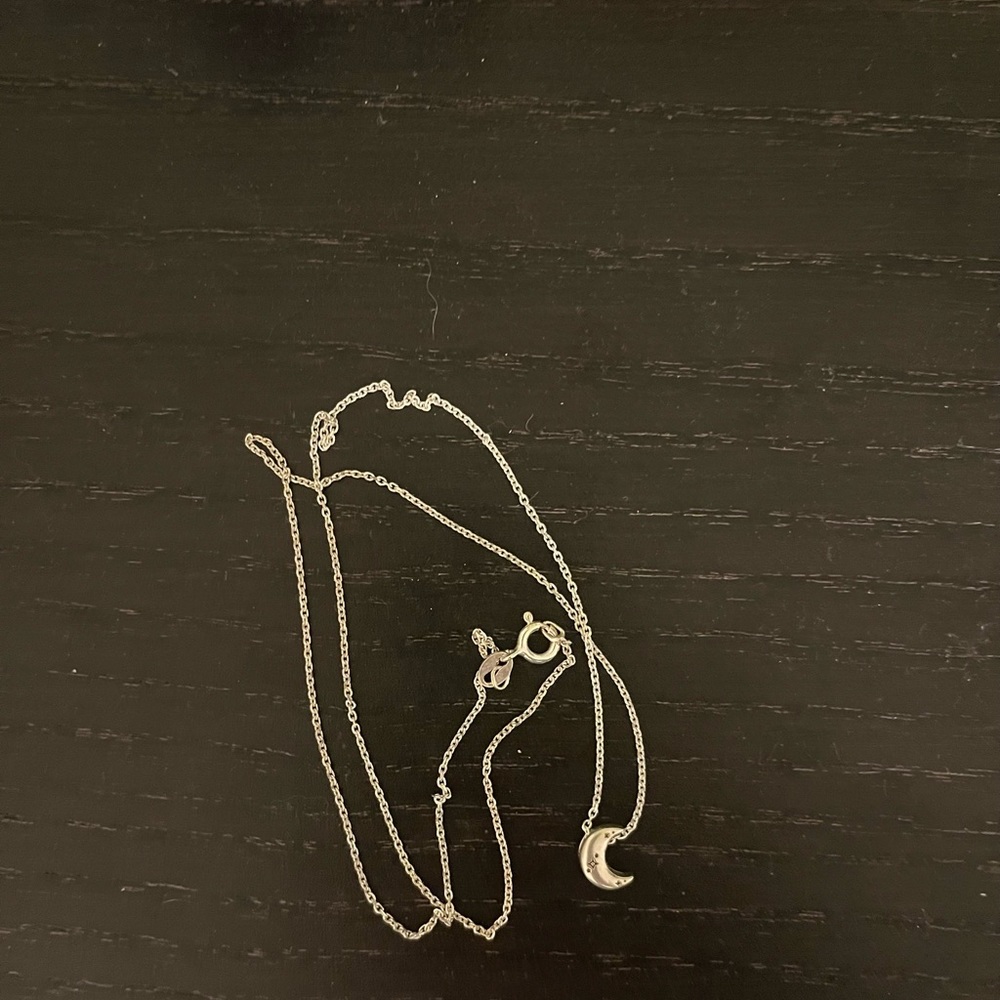 Alex and Ani sterling silver moon slider charm